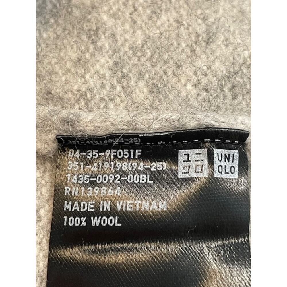 Uniqlo-Men's Gray Crewneck Size Medium 100% Wool Sweater - Picture 7 of 7